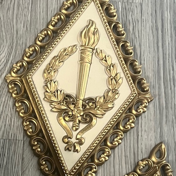 MCM Gold and Cream Wall Decor Set - Picture 4 of 7